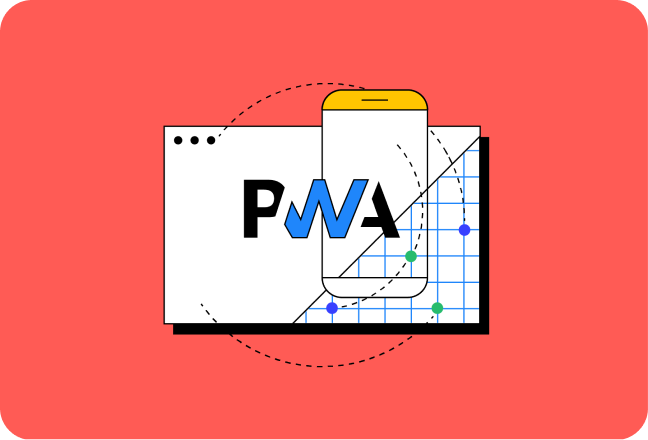 Progressive Web Apps that feel like real apps. — TurtlTech service overview illustration